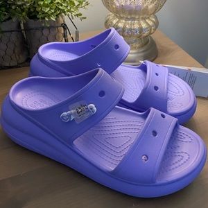NEW CROCS CRUSH SANDAL- Moon Jelly